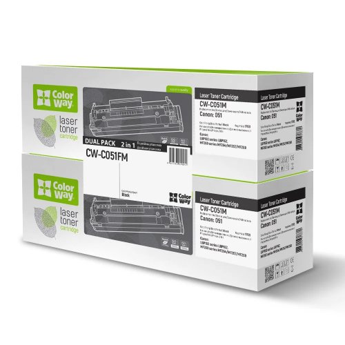 Картридж ColorWay Canon 051 Dual Pack (CW-C051FM) Black купить в Украине: Киев, Днепр, Харьков, Одесса  | Низкая цена, отзывы, характеристики от TELEMART фото