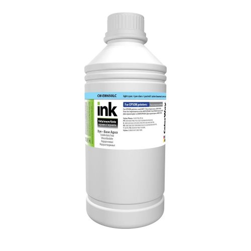 Чернила ColorWay Epson EW650 1000ml (CW-EW650LC1) Light Cyan купить в Украине: Киев, Днепр, Харьков, Одесса  | Низкая цена, отзывы, характеристики от TELEMART фото