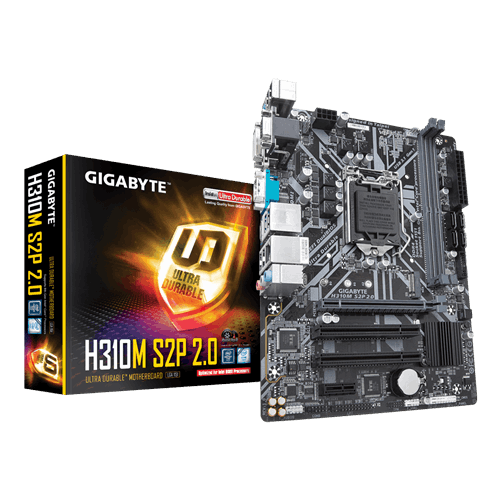 Материнська плата Gigabyte H310M S2P 2.0 (s1151-V2, Intel H310) (Відновлено продавцем, 890558) купити в Україні: Київ, Львів, Хмельницький, Тернопіль, Івано-Франківськ | Перевірка сумісності, низька ціна, відгуки, характеристики від TELEMART фото