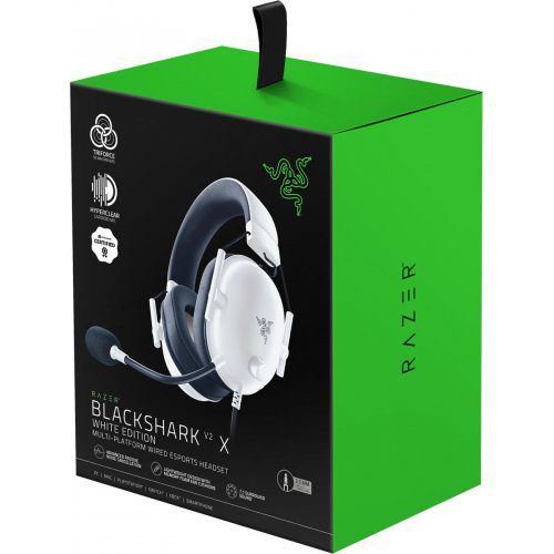 Уцінка навушники Razer Blackshark V2 X (RZ04-03240700-R3M1) White (Пошкоджено пакування, 890569) купити в Україні: Київ, Львів, Хмельницький, Тернопіль, Івано-Франківськ | Низька ціна, відгуки, характеристики від TELEMART фото