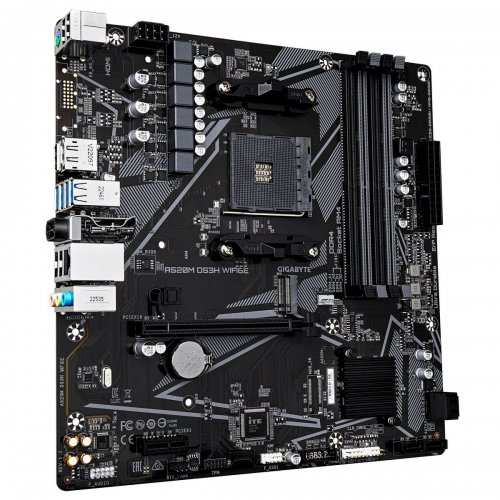 Материнская плата Gigabyte A520M DS3H WIFI6E (sAM4, AMD A520) купить в Украине: Киев, Днепр, Харьков, Одесса  | Проверка совместимости, низкая цена, отзывы, характеристики от TELEMART фото