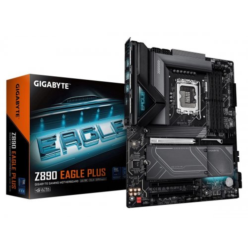 Материнська плата Gigabyte Z890 EAGLE PLUS (s1851, Intel Z890) купити в Україні: Київ, Львів, Хмельницький, Тернопіль, Івано-Франківськ | Перевірка сумісності, низька ціна, відгуки, характеристики від TELEMART фото