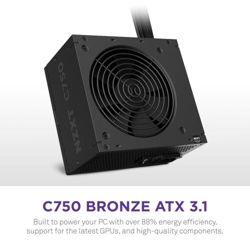Блок питания NZXT C750W ATX 3.1 (PA-7B3BB-EU) Black купить в Украине: Киев, Днепр, Харьков, Одесса  | Проверка совместимости, низкая цена, отзывы, характеристики от TELEMART фото