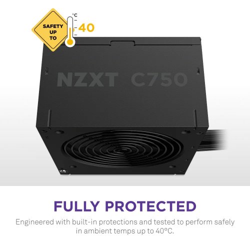Блок питания NZXT C750W ATX 3.1 (PA-7B3BB-EU) Black купить в Украине: Киев, Днепр, Харьков, Одесса  | Проверка совместимости, низкая цена, отзывы, характеристики от TELEMART фото