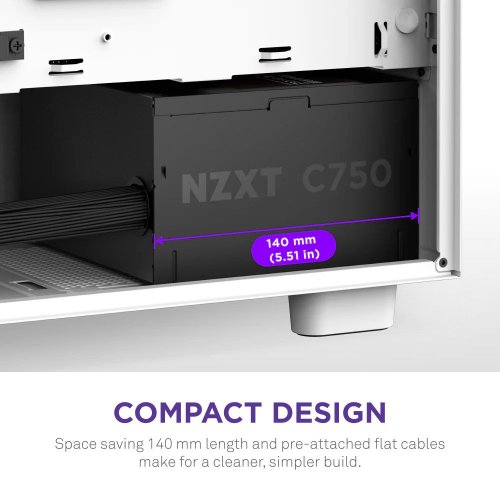 Блок питания NZXT C750W ATX 3.1 (PA-7B3BB-EU) Black купить в Украине: Киев, Днепр, Харьков, Одесса  | Проверка совместимости, низкая цена, отзывы, характеристики от TELEMART фото