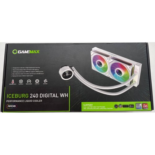 Готова сво GAMEMAX IceBurg 240 Digital White (Відновлено продавцем, 890730) купити в Україні: Київ, Львів, Хмельницький, Тернопіль, Івано-Франківськ | Перевірка сумісності, низька ціна, відгуки, характеристики від TELEMART фото