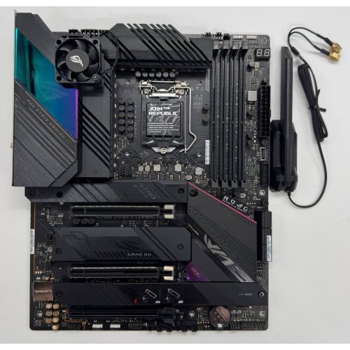 Материнська плата Asus ROG STRIX Z590-E GAMING (WI-FI) (s1200, Intel Z590) (Відновлено продавцем, 890744) купити в Україні: Київ, Львів, Хмельницький, Тернопіль, Івано-Франківськ | Перевірка сумісності, низька ціна, відгуки, характеристики від TELEMART фото