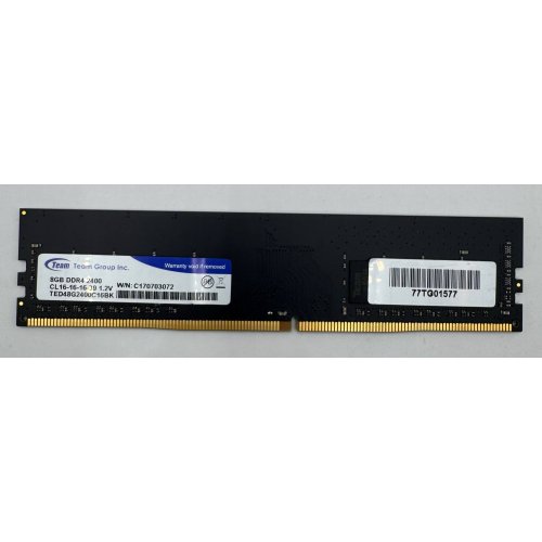 Озу Team DDR4 8GB 2400Mhz (TED48G2400C16BK) (Восстановлено продавцом, 890769) купить в Украине: Киев, Днепр, Харьков, Одесса  | Проверка совместимости, низкая цена, отзывы, характеристики от TELEMART фото
