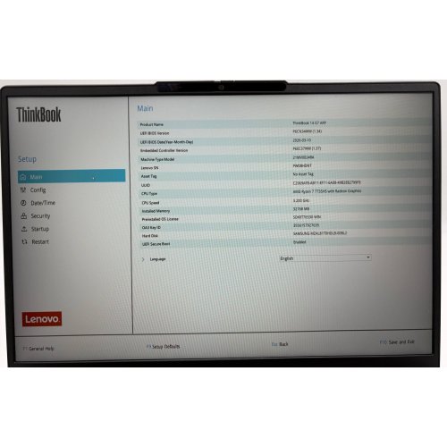 Ноутбук Lenovo ThinkBook 14 G7 ARP (21MV0024RA) Arctic Grey (Восстановлено продавцом, 890782) купить в Украине: Киев, Днепр, Харьков, Одесса  | Низкая цена, отзывы, характеристики от TELEMART фото