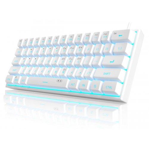 Клавіатура MageGee TS91 RGB (6971969720374-UA) White купити в Україні: Київ, Львів, Хмельницький, Тернопіль, Івано-Франківськ | Низька ціна, відгуки, характеристики від TELEMART фото