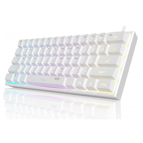 Клавіатура MageGee TS91 RGB (6971969720374-UA) White купити в Україні: Київ, Львів, Хмельницький, Тернопіль, Івано-Франківськ | Низька ціна, відгуки, характеристики від TELEMART фото