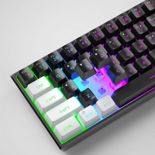 Клавіатура MageGee TS91 RGB (6971969727267-UA) White/Black купити в Україні: Київ, Львів, Хмельницький, Тернопіль, Івано-Франківськ | Низька ціна, відгуки, характеристики від TELEMART фото