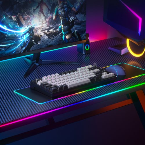 Клавіатура MageGee TS75 RGB (6971969729230-UA) Black/Grey купити в Україні: Київ, Львів, Хмельницький, Тернопіль, Івано-Франківськ | Низька ціна, відгуки, характеристики від TELEMART фото