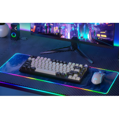 Клавіатура MageGee TS75 RGB (6971969729230-UA) Black/Grey купити в Україні: Київ, Львів, Хмельницький, Тернопіль, Івано-Франківськ | Низька ціна, відгуки, характеристики від TELEMART фото