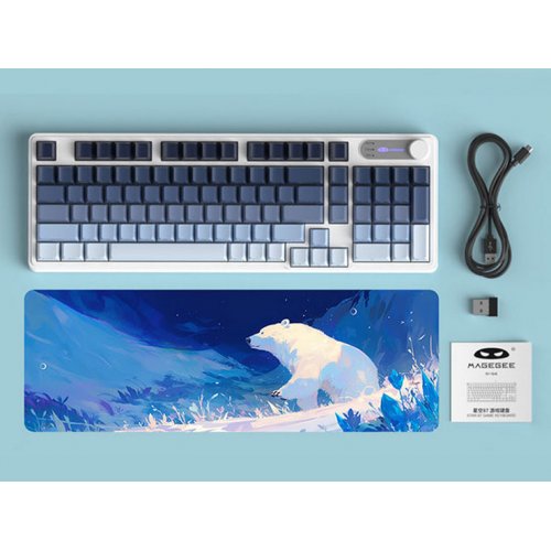 Клавиатура MageGee GK960 RGB Wireless (6971969728936) Black/Blue купить в Украине: Киев, Днепр, Харьков, Одесса  | Низкая цена, отзывы, характеристики от TELEMART фото
