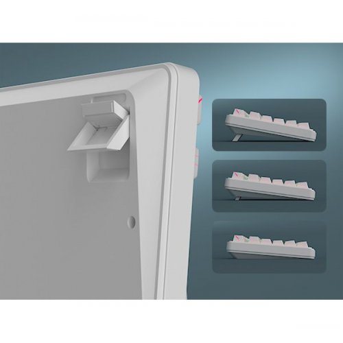 Клавиатура MageGee GK960 RGB Wireless (6971969729056) White Topographic купить в Украине: Киев, Днепр, Харьков, Одесса  | Низкая цена, отзывы, характеристики от TELEMART фото