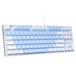 Клавіатура MageGee MK-STAR Blue Switch (6971969721364-UA) White/Blue
