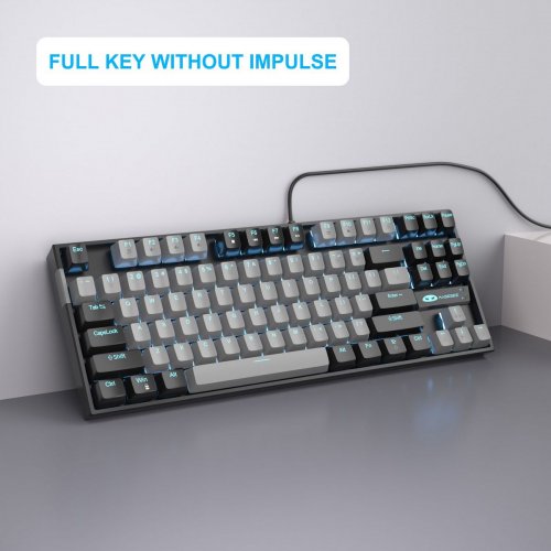 Клавіатура MageGee MK-STAR Blue Switch (6971969720657-UA) Black/Grey купити в Україні: Київ, Львів, Хмельницький, Тернопіль, Івано-Франківськ | Низька ціна, відгуки, характеристики від TELEMART фото