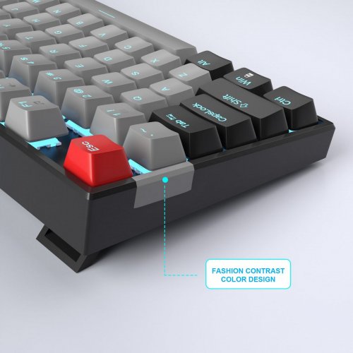 Клавіатура MageGee MK-STAR Blue Switch (6971969720657-UA) Black/Grey купити в Україні: Київ, Львів, Хмельницький, Тернопіль, Івано-Франківськ | Низька ціна, відгуки, характеристики від TELEMART фото