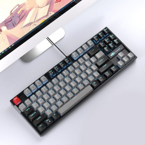 Клавіатура MageGee MK-STAR Blue Switch (6971969720657-UA) Black/Grey купити в Україні: Київ, Львів, Хмельницький, Тернопіль, Івано-Франківськ | Низька ціна, відгуки, характеристики від TELEMART фото