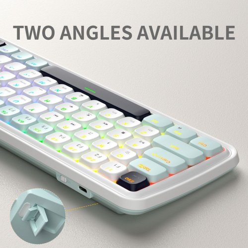 Клавіатура MageGee Moon 68 RGB Red Switch Wireless (6971969728776-UA) Azure купити в Україні: Київ, Львів, Хмельницький, Тернопіль, Івано-Франківськ | Низька ціна, відгуки, характеристики від TELEMART фото