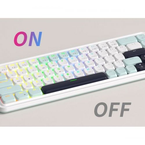 Клавіатура MageGee Moon 68 RGB Red Switch Wireless (6971969728776-UA) Azure купити в Україні: Київ, Львів, Хмельницький, Тернопіль, Івано-Франківськ | Низька ціна, відгуки, характеристики від TELEMART фото