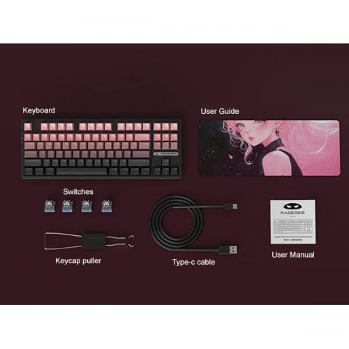 Клавіатура MageGee Light 87 RGB Blue Whale Switch Wireless (6971969728417) Star Pink купити в Україні: Київ, Львів, Хмельницький, Тернопіль, Івано-Франківськ | Низька ціна, відгуки, характеристики від TELEMART фото