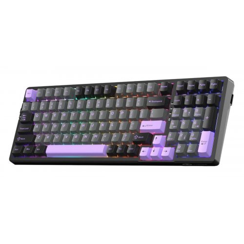 Клавиатура MageGee Light 100 RGB Blue Whale Switch Wireless (6971969728714-UA) Dark/Purple купить в Украине: Киев, Днепр, Харьков, Одесса  | Низкая цена, отзывы, характеристики от TELEMART фото