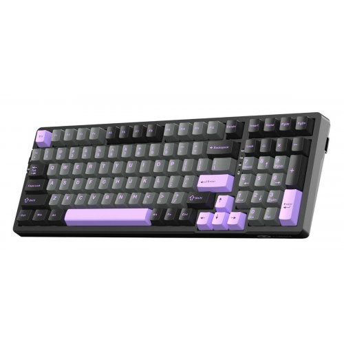 Клавиатура MageGee Light 100 RGB Blue Whale Switch Wireless (6971969728714-UA) Dark/Purple купить в Украине: Киев, Днепр, Харьков, Одесса  | Низкая цена, отзывы, характеристики от TELEMART фото