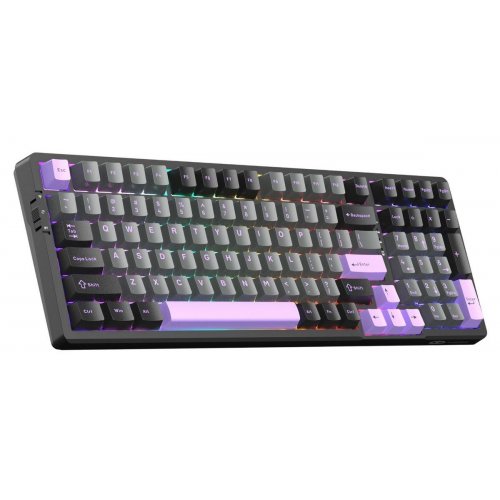 Клавиатура MageGee Light 100 RGB Blue Whale Switch Wireless (6971969728714-UA) Dark/Purple купить в Украине: Киев, Днепр, Харьков, Одесса  | Низкая цена, отзывы, характеристики от TELEMART фото