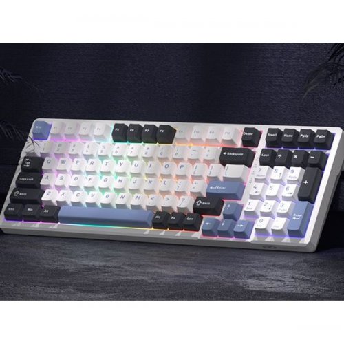Клавиатура MageGee Light 100 RGB Ivory White Switch Wireless (6971969728462-UA) Star/Blue купить в Украине: Киев, Днепр, Харьков, Одесса  | Низкая цена, отзывы, характеристики от TELEMART фото