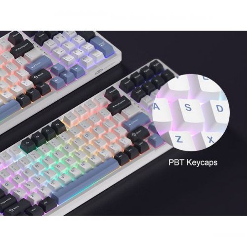 Клавиатура MageGee Light 100 RGB Ivory White Switch Wireless (6971969728462-UA) Star/Blue купить в Украине: Киев, Днепр, Харьков, Одесса  | Низкая цена, отзывы, характеристики от TELEMART фото