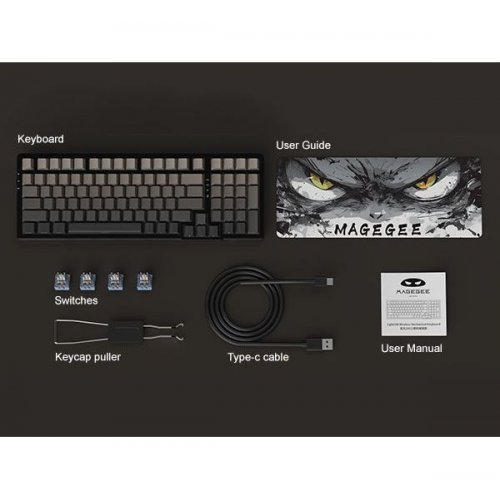 Клавиатура MageGee Light 100 RGB Blue Whale Switch Wireless (6971969728448) Star/Grey купить в Украине: Киев, Днепр, Харьков, Одесса  | Низкая цена, отзывы, характеристики от TELEMART фото