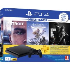 Sony PlayStation 4 Slim 1TB HZD+DET+TLOU+PSPlus 3М (CUH-2208B) Black (Восстановлено продавцом, 890828)