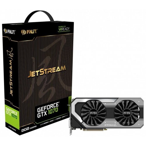Відеокарта Palit GeForce GTX 1070 JetStream 8192MB (NE51070015P2-1041J) (Відновлено продавцем, 890831) купити в Україні: Київ, Львів, Хмельницький, Тернопіль, Івано-Франківськ | Перевірка сумісності, низька ціна, відгуки, характеристики від TELEMART фото