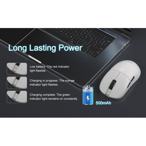 Мышка MageGee Scout Wireless (6971969722583) White купить в Украине: Киев, Днепр, Харьков, Одесса  | Низкая цена, отзывы, характеристики от TELEMART фото