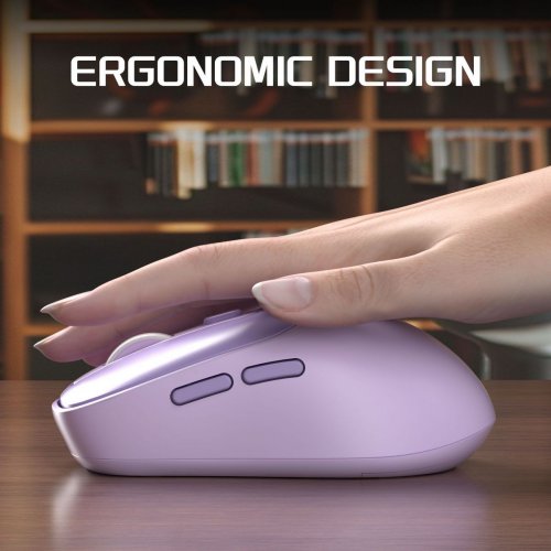 Миша MageGee V100 Wireless (6971969722576) Purple купити в Україні: Київ, Львів, Хмельницький, Тернопіль, Івано-Франківськ | Низька ціна, відгуки, характеристики від TELEMART фото