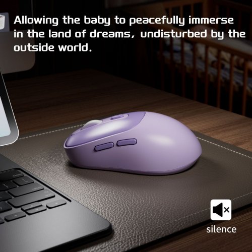 Миша MageGee V100 Wireless (6971969722576) Purple купити в Україні: Київ, Львів, Хмельницький, Тернопіль, Івано-Франківськ | Низька ціна, відгуки, характеристики від TELEMART фото