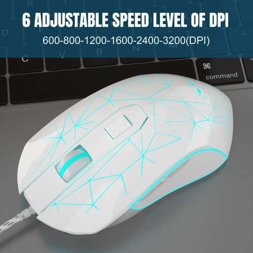 Мышка MageGee G6 (6971969722255) White купить в Украине: Киев, Днепр, Харьков, Одесса  | Низкая цена, отзывы, характеристики от TELEMART фото
