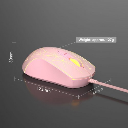 Мышка MageGee G6 (6971969722262) Pink купить в Украине: Киев, Днепр, Харьков, Одесса  | Низкая цена, отзывы, характеристики от TELEMART фото