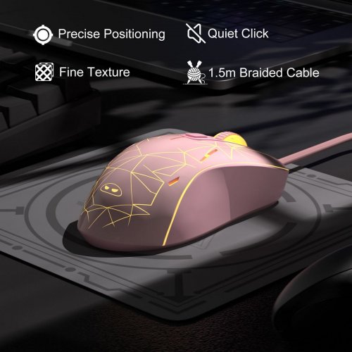 Мышка MageGee G6 (6971969722262) Pink купить в Украине: Киев, Днепр, Харьков, Одесса  | Низкая цена, отзывы, характеристики от TELEMART фото