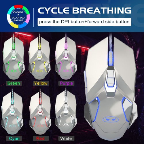 Мышка MageGee G10 (6971969722279) White купить в Украине: Киев, Днепр, Харьков, Одесса  | Низкая цена, отзывы, характеристики от TELEMART фото