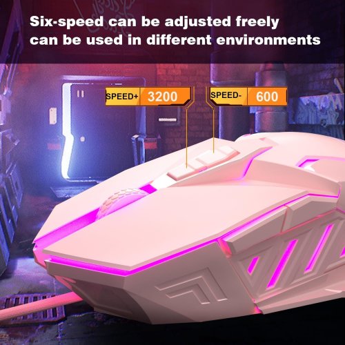 Мышка MageGee G10 (6971969722057) Pink купить в Украине: Киев, Днепр, Харьков, Одесса  | Низкая цена, отзывы, характеристики от TELEMART фото