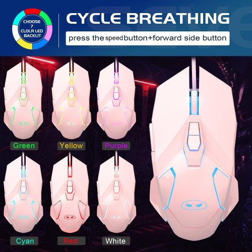Мышка MageGee G10 (6971969722057) Pink купить в Украине: Киев, Днепр, Харьков, Одесса  | Низкая цена, отзывы, характеристики от TELEMART фото