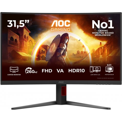 Монитор AOC 31.5" C32G4Z Black купить в Украине: Киев, Днепр, Харьков, Одесса  | Низкая цена, отзывы, характеристики от TELEMART фото