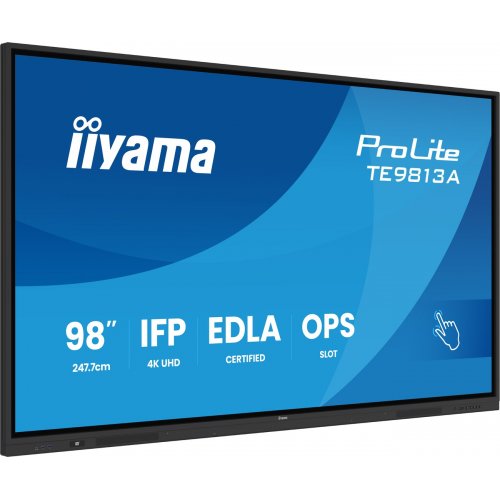 Информационная панель Iiyama 98" ProLite TE9813A-B2AG Black купить в Украине: Киев, Днепр, Харьков, Одесса  | Низкая цена, отзывы, характеристики от TELEMART фото