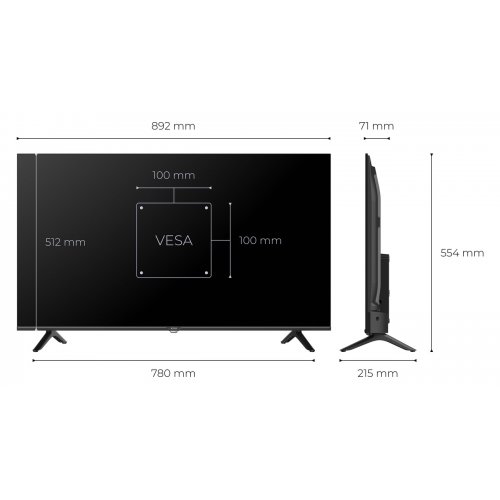 Телевизор Kivi 40" 40F9000HB Black купить в Украине: Киев, Днепр, Харьков, Одесса  | Низкая цена, отзывы, характеристики от TELEMART фото