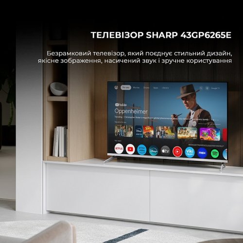 Телевизор Sharp 43" 4T-C43GP6265ES Silver купить в Украине: Киев, Днепр, Харьков, Одесса  | Низкая цена, отзывы, характеристики от TELEMART фото