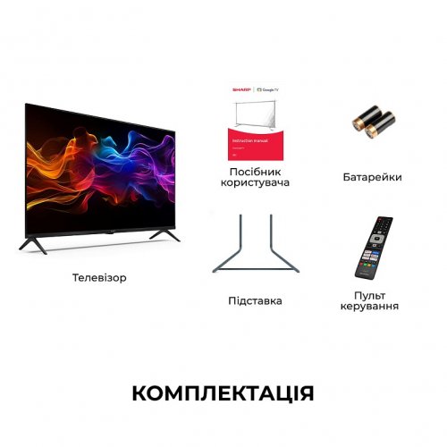 Телевизор Sharp 55" 4T-C55HP5265EB Black купить в Украине: Киев, Днепр, Харьков, Одесса  | Низкая цена, отзывы, характеристики от TELEMART фото