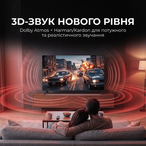 Телевизор Sharp 85" 4T-C85HP5265EB Black купить в Украине: Киев, Днепр, Харьков, Одесса  | Низкая цена, отзывы, характеристики от TELEMART фото